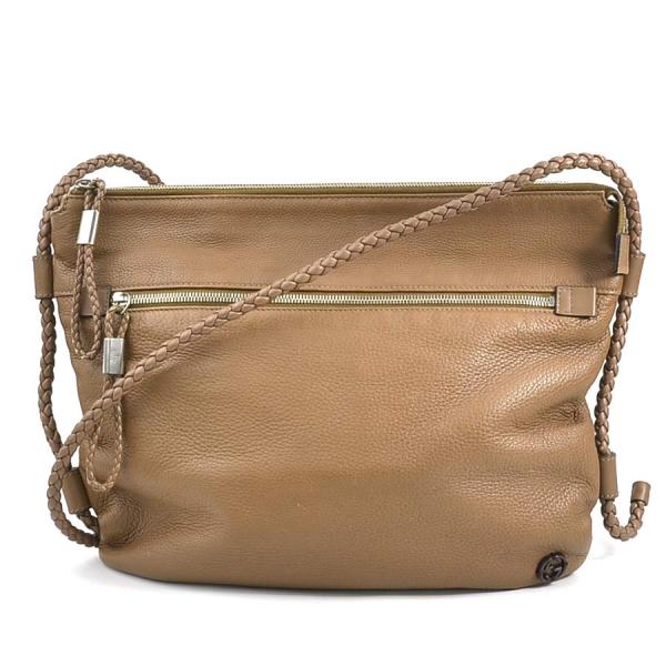 GUCCI（グッチ） 斜め掛けショルダーバッグ レザー ブラウン