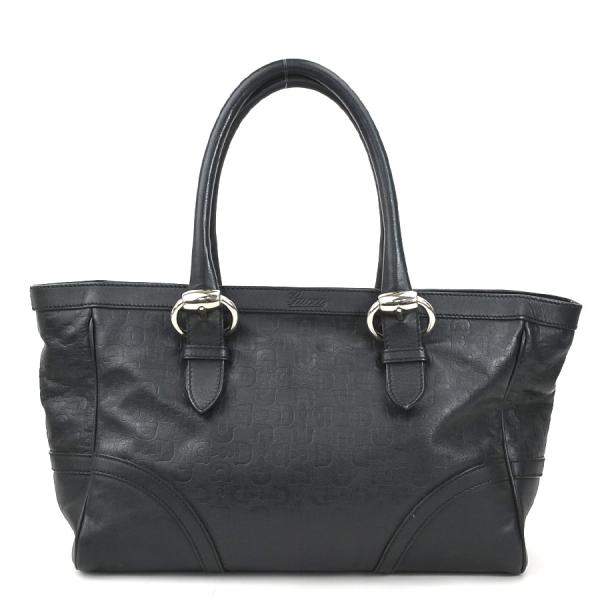値*い様 GUCCI クロコ型押し ショルダーバッグ ブラック GUCCI（グッチ） ハンドバッグ 型押しレザー ブラック : ブランド