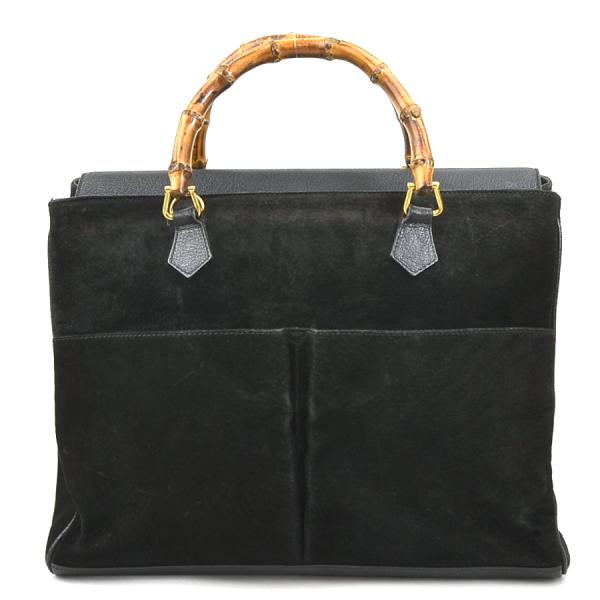 GUCCI バンブー ハンドバッグ スエード ブラック GUCCI（グッチ） ハンドバッグ バンブー スエード ブラック : ブランド