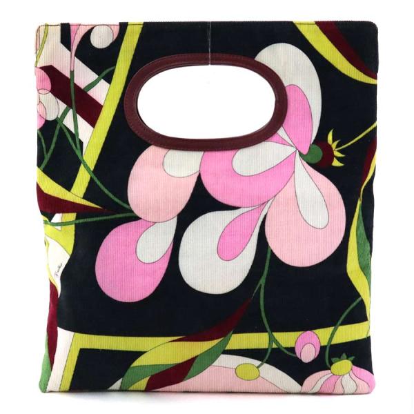EMILIO PUCCI エミリオプッチ ハンドバッグ コーデュロイ マルチカラー  