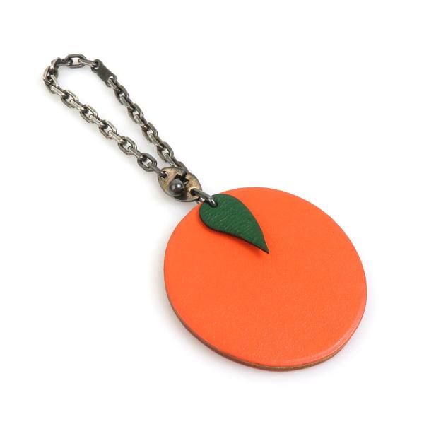 HERMES（エルメス） チャーム フルーツモチーフ オレンジ レザー