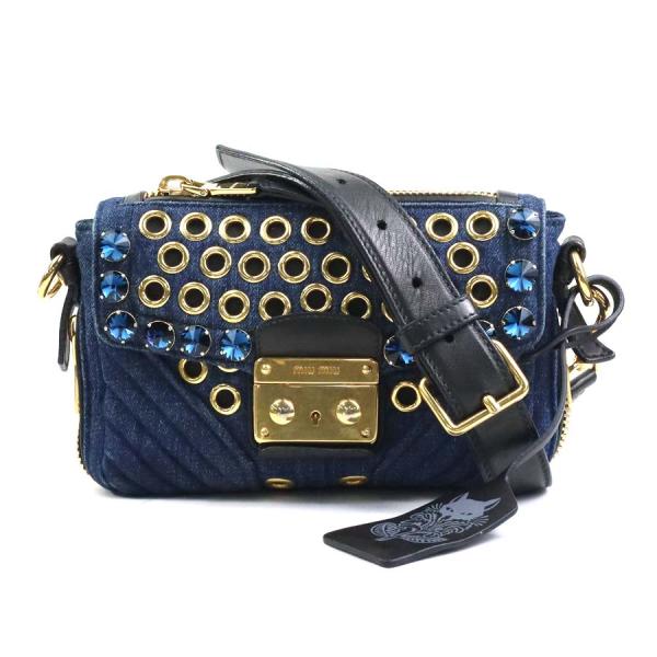 miu ミュウミュウ MIUMIU 斜め掛けショルダーバッグ デニム