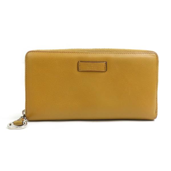 GUCCI（グッチ） ラウンドファスナー長財布 レザー ベージュブラウン