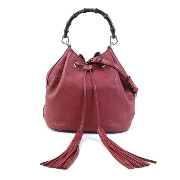 GUCCI（グッチ） ハンドバッグ ショルダーバッグ バンブー レザー