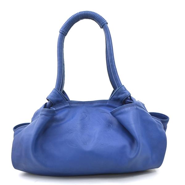 LOEWE ロエベ ショルダーバッグ ナッパアイレ レザー ブルー 