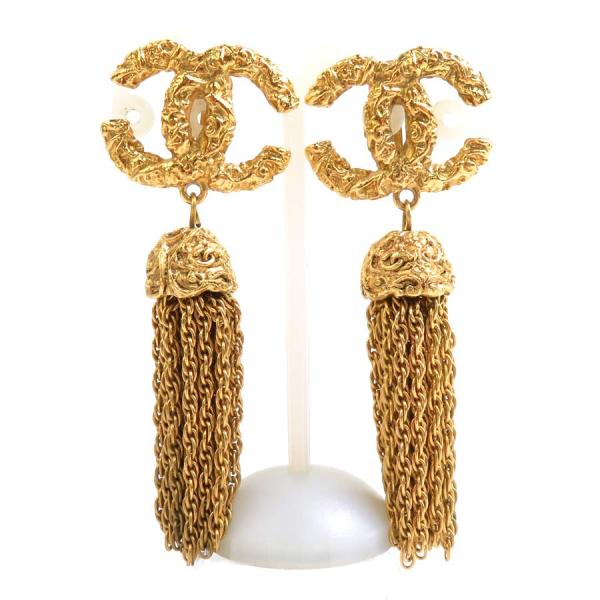 CHANEL シャネル イヤリング ココマーク タッセル メタル