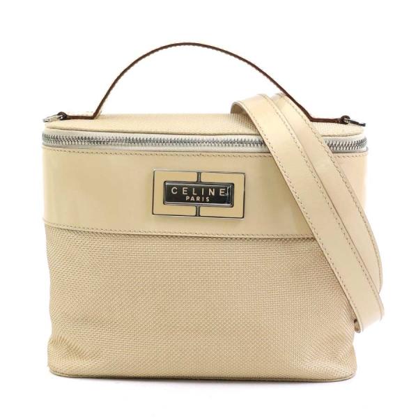 CELINE ハンドバッグ ベージュ ブラック CELINE セリーヌ ハンドバッグ ショルダーバッグ ナイロン