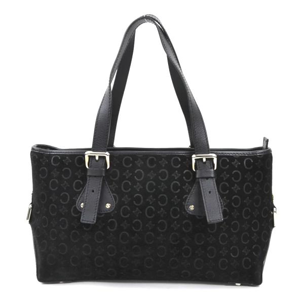 セリーヌ CELINE ハンドバッグ スエード/レザー ブラック
