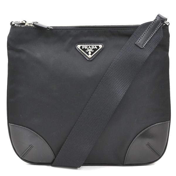 PRADA（プラダ） ショルダーバッグ ナイロン/レザー ブラック 