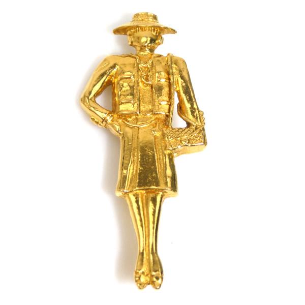 CHANEL（シャネル） ブローチ マドモアゼル メタル ゴールド