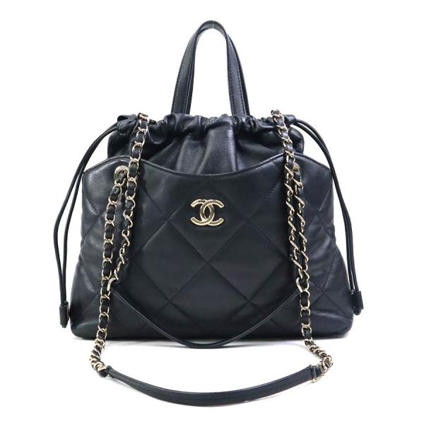 CHANEL（シャネル） ハンドバッグ ショルダーバッグ レザー ブラック