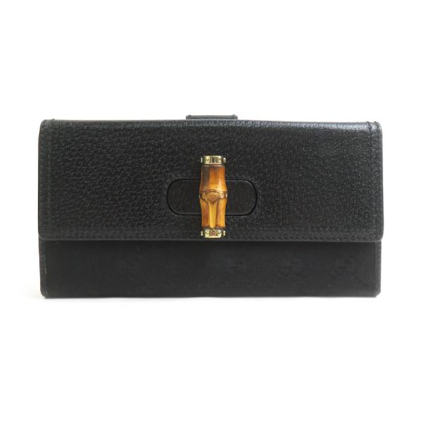 GUCCI（グッチ） 二つ折り長財布 バンブー GGキャンバス/レザー
