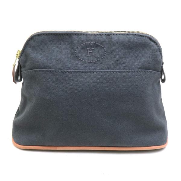 HERMES（エルメス） ポーチ ボリードポーチ コットン グレー