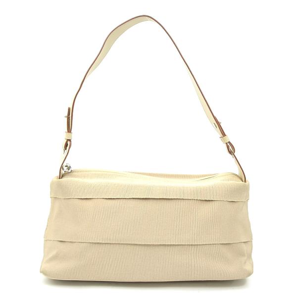 Salvatore Ferragamo サルヴァトーレ フェラガモ ガンチーニ柄 ショルダーバッグ レザー キャンバス ベージュ サルヴァトーレフェラガモ Salvatore Ferragamo ショルダーバッグ