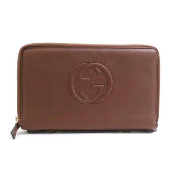 GUCCI（グッチ） オーガナイザー 財布 レザー ブラウン : ブランド