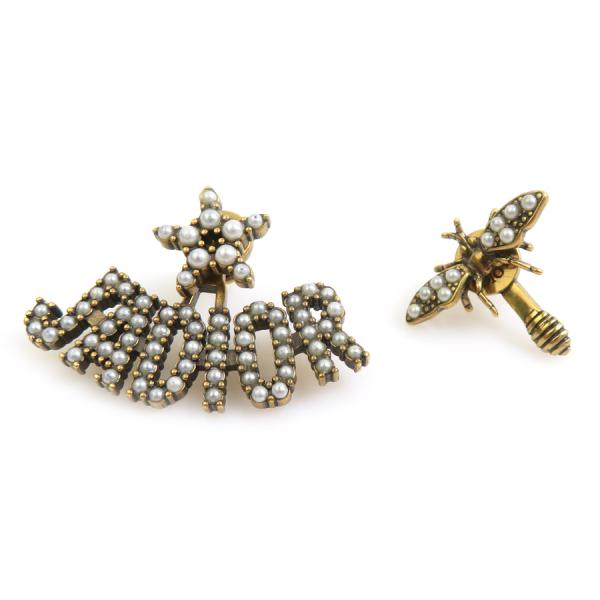 クリスチャンディオール Christian Dior ピアス JA DIOR Bee メタル