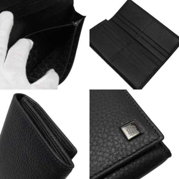 ダンヒル Dunhill 二つ折り長財布 ブラック 定番人気 レザー 買物