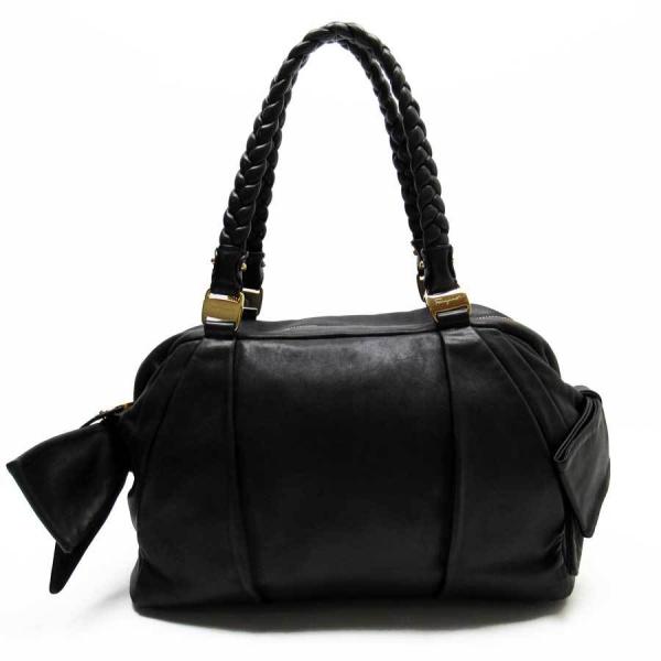 SalvatoreFerragamo(サルバトーレフェラガモ) ショルダーバッグ ヴァラ 黒×ゴールド 型押し加工 レザー VARA（Salvatore Ferragamo） サルヴァトーレ フェラガモ Salvatore