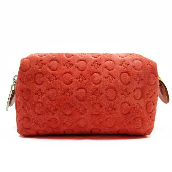 ✨️美品✨ CELINE セリーヌ コスメポーチ マカダム柄　スエード　レザー CELINE セリーヌ ポーチ マルチケース Cマカダム スエードレザー