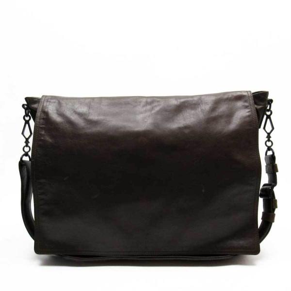【ボッテガヴェネタ】ビジネスバッグ　ショルダーバッグ　ダークブラウン BOTTEGA VENETA ボッテガヴェネタ 斜め掛けショルダーバッグ