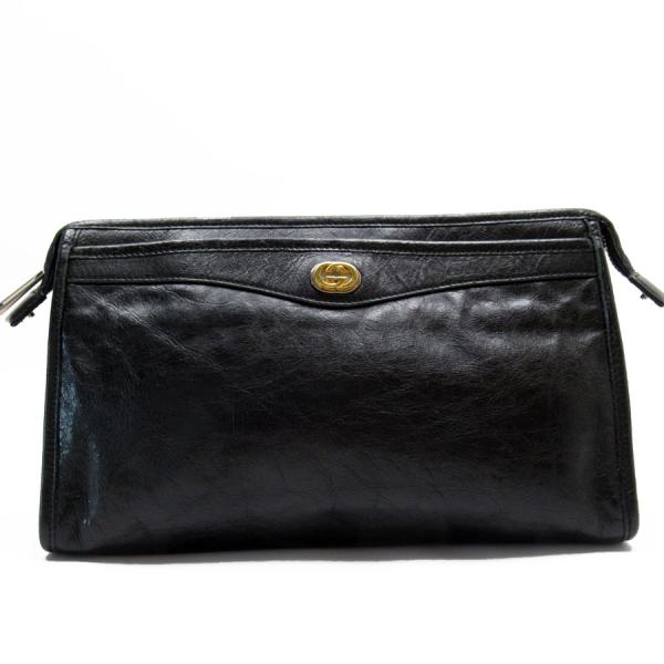 GUCCI（グッチ） クラッチバッグ セカンドバッグ レザー ブラック