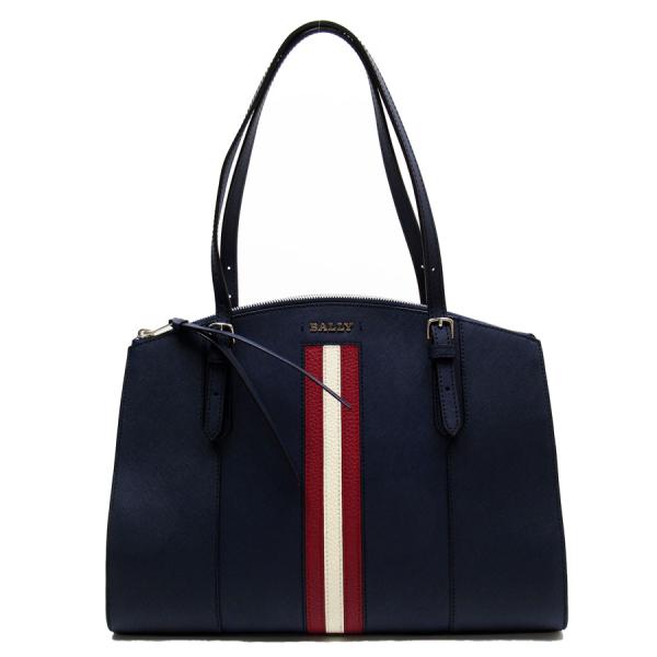 Bally（バリー） ショルダーバッグ レザー ネイビー×レッド×ホワイト