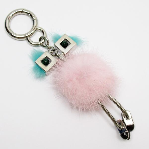 FENDI ファーチャーム ポンポンチャーム ブラウン | Fendi