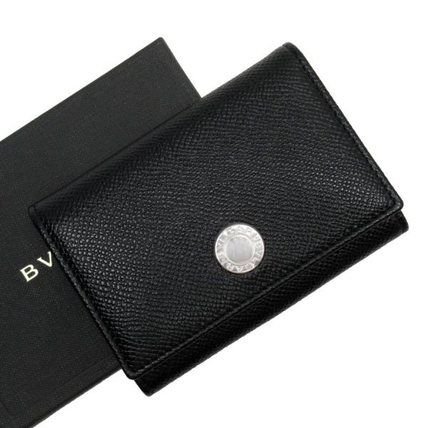 美品 BVLGARI ブラックレザー 名刺入れ カードケース 箱付き ブルガリ BVLGARI ブルガリ 名刺入れ メンズ ブルガリ・ブルガリ マン