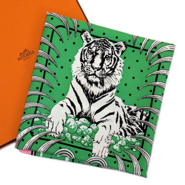 HERMES エルメス スカーフ カレ70 TIGRE ROYAL 王者の虎 シルク