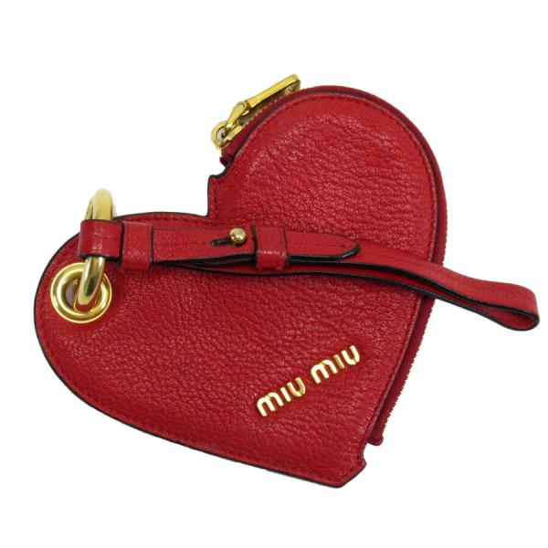 miu miu（ミュウミュウ） コインケース マルチケース レザー レッド 
