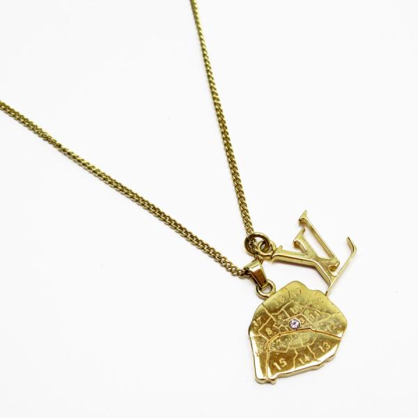 ルイヴィトン Louis Vuitton ネックレス コリエ マップ LVイニシャル