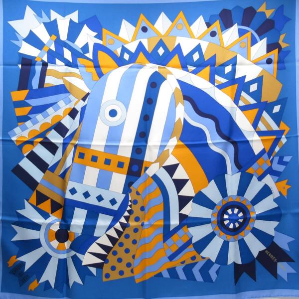 HERMES エルメス スカーフ カレ90 Cheval de Fete シュヴァル