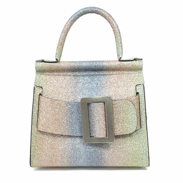 BOYY ボーイ ハンドバッグ ショルダーバッグ レザー メタリックマルチ 