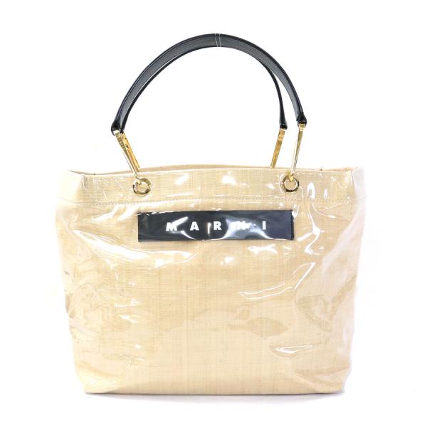 MARNI　GROSSY GRIP　ラフィア　トートバッグL　カゴバッグ MARNI（マルニ） ショルダーバッグ GLOSSY GRIP PVC/ラフィア/レザー