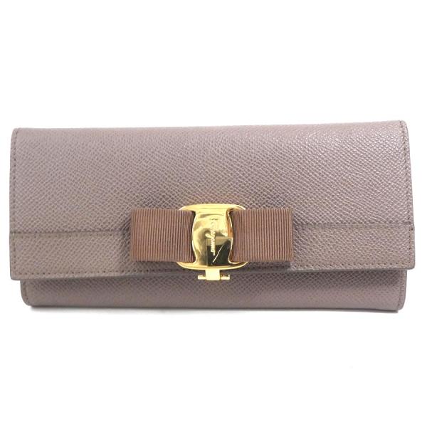 サルヴァトーレフェラガモ Salvatore Ferragamo 長財布 ヴァラリボン