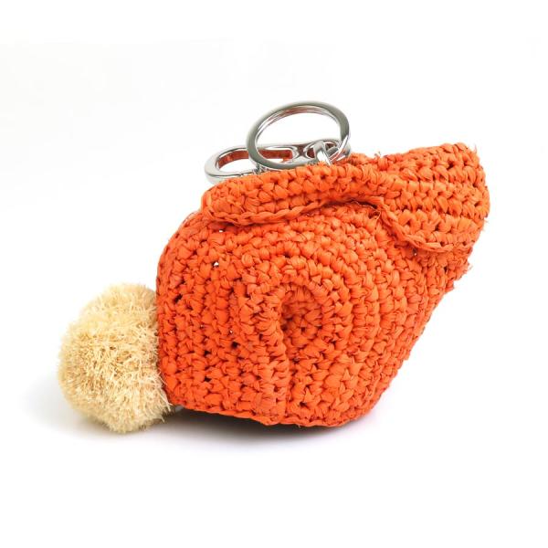 LOEWE ロエベ チャーム キーリング ラフィア オレンジ