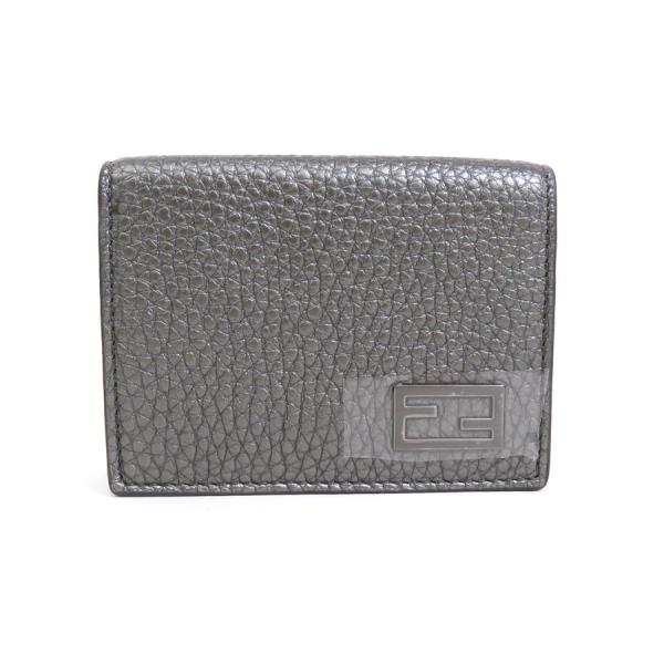 【美品】FENDI グレー 長財布 FENDI フェンディ 7M0210 A9XS 長財布 メンズ 財布 ロング
