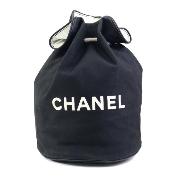 シャネル 巾着ショルダーバッグ ノベルティ CHANEL（シャネル） ショルダーバッグ 巾着バッグ キャンバス ブラック