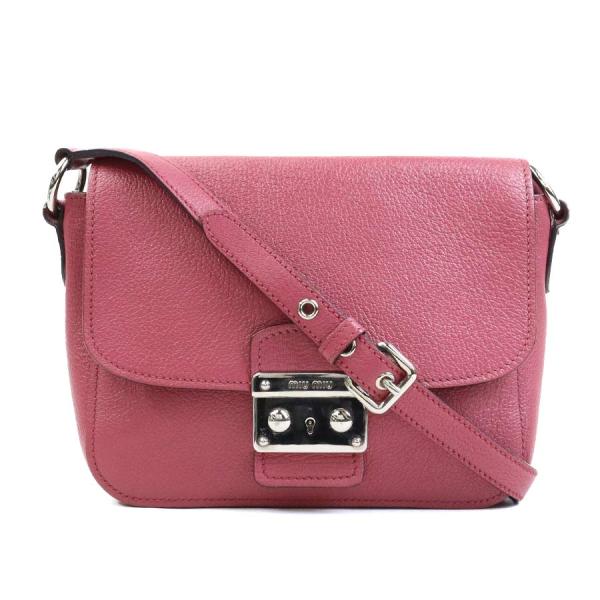 miu miu 　とてもうすいピンク　レザー ショルダーバッグ ミュウミュウ ハンドバッグ ショルダーバッグ ワンダー