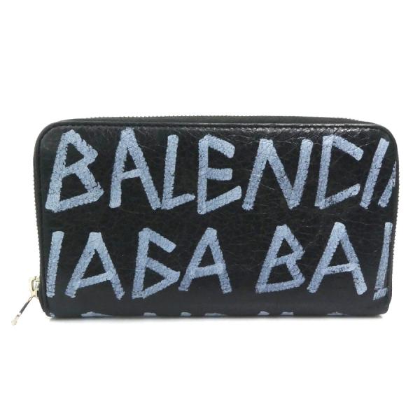 BALENCIAGA バレンシアガ ラウンドファスナー長財布 レザー