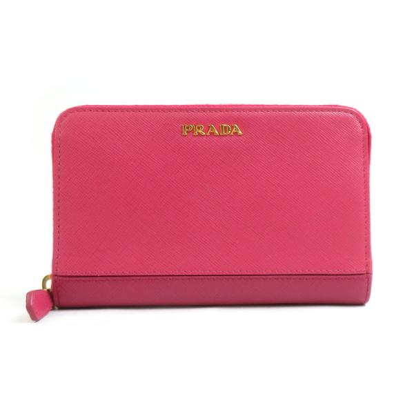 PRADA　プラダ　レザー　コインケース　コインパース　小銭入れ　ピンク PRADA プラダ コインケース コンパクトウォレット レザー ピンク