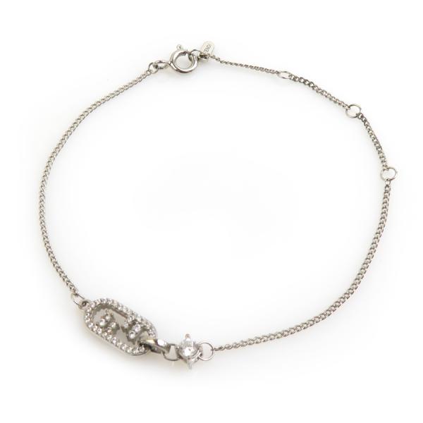 【美品】FENDI オーロックブレスレット シルバー FENDI（フェンディ） ブレスレット オーロック メタル シルバー