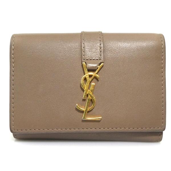 サンローラン SAINT LAURENT キーケース レザー ブラウン : ブランド