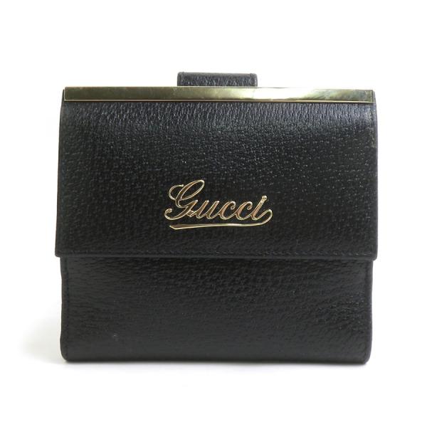 グッチGUCCI 二つ折り財布 GUCCI（グッチ） 二つ折り財布 レザー ブラック : ブランドバリュー