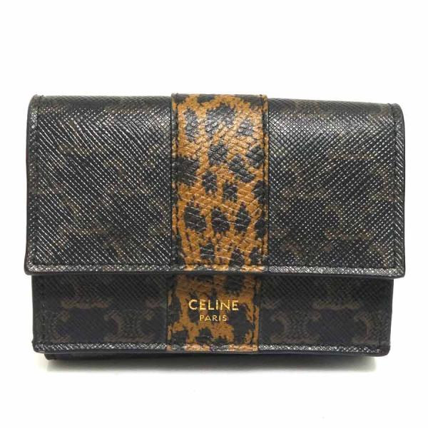 CELINE（セリーヌ） 三つ折り財布 トリオンフ PVCコーティング
