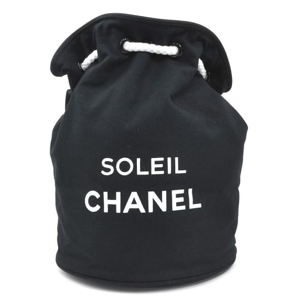 シャネル CHANEL ショルダーバッグ 巾着バッグ キャンバス ブラック