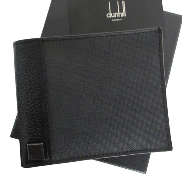dunhill（ダンヒル） 二つ折り財布 レザー ブラック : ブランド