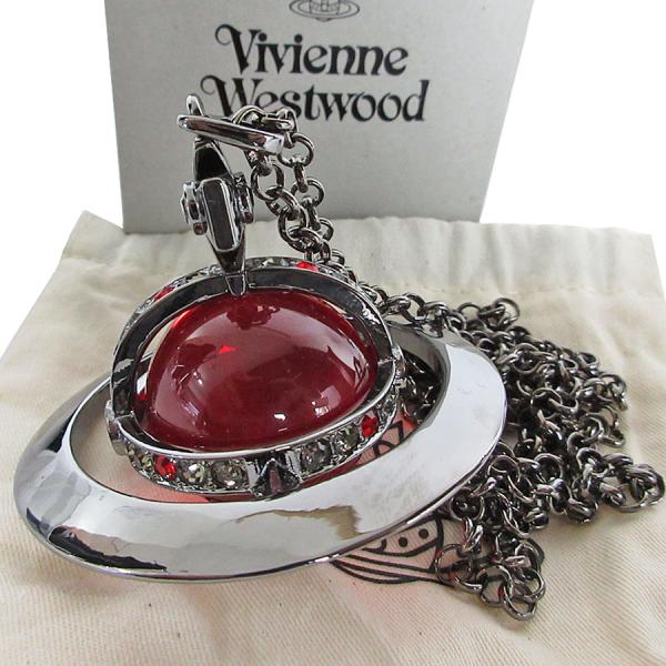 美品✨Vivienne Westwood オーブ ネックレス 赤 ラインストーン ヴィヴィアンウエストウッド Vivienne Westwood ネックレス オーブ