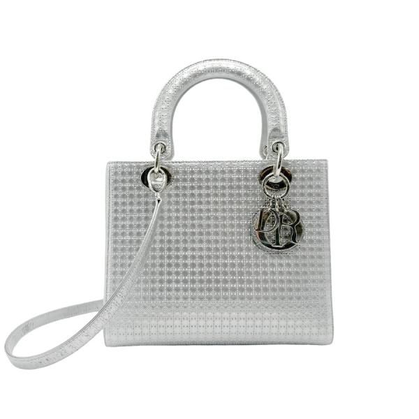 DIOR ショルダーバッグ シルバー Christian Dior(クリスチャンディオール) CAROチェーン