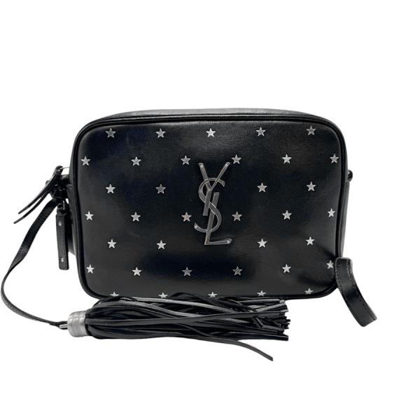 YSL サンローラン ミニ レザー ショルダー バッグ 黒 SAINT LAURENT サンローラン ミニショルダーバッグ レザー